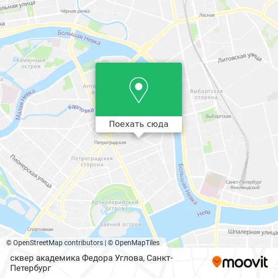 Карта сквер академика Федора Углова