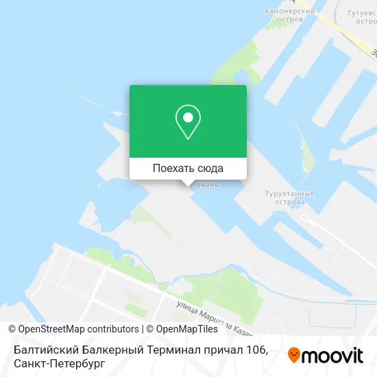 Карта Балтийский Балкерный Терминал причал 106
