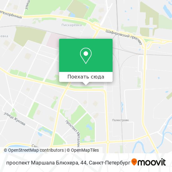 Карта проспект Маршала Блюхера, 44