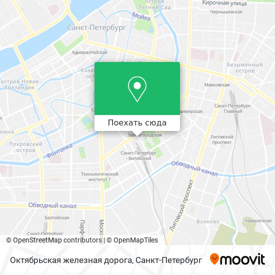 Карта Октябрьская железная дорога