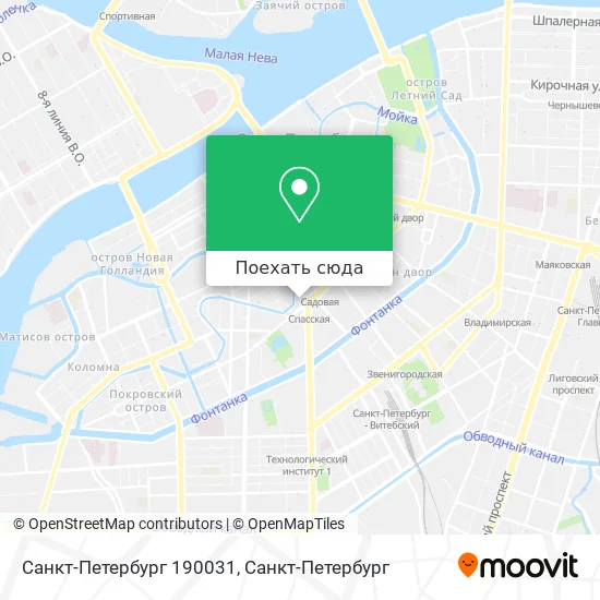 Карта Санкт-Петербург 190031