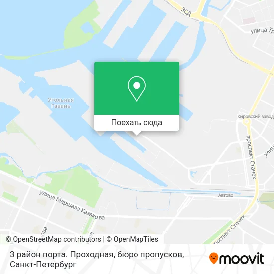 Карта 3 район порта. Проходная, бюро пропусков