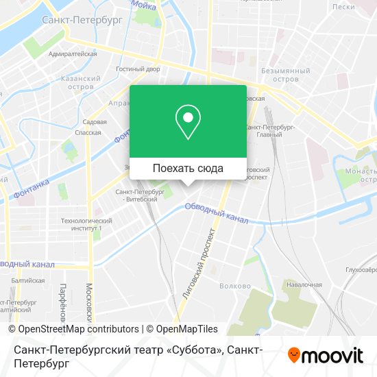 Карта Санкт-Петербургский театр «Суббота»