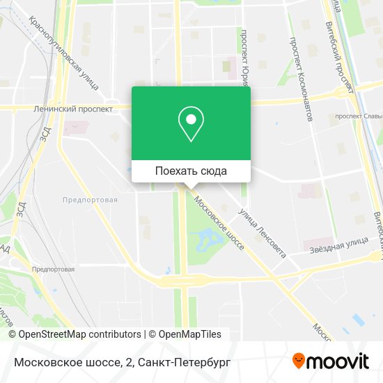 Карта Московское шоссе, 2