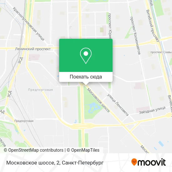 Карта Московское шоссе, 2