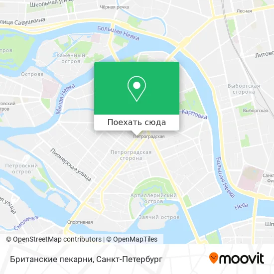 Карта Британские пекарни