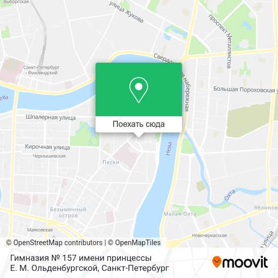 Карта Гимназия № 157 имени принцессы Е. М. Ольденбургской