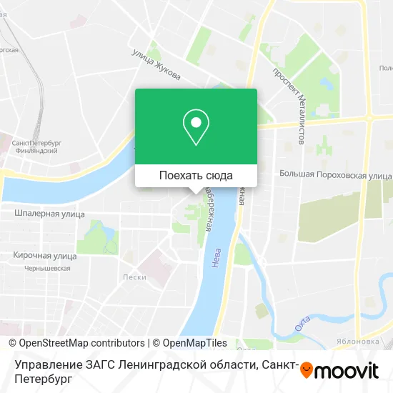 Карта Управление ЗАГС Ленинградской области