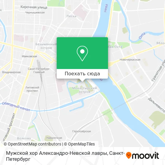 Карта Мужской хор Александро-Невской лавры
