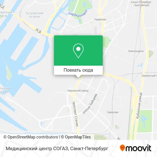Карта Медицинский центр СОГАЗ
