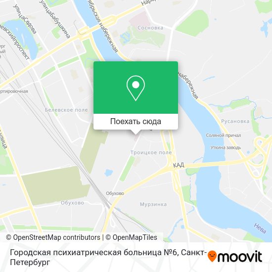 Карта Городская психиатрическая больница №6