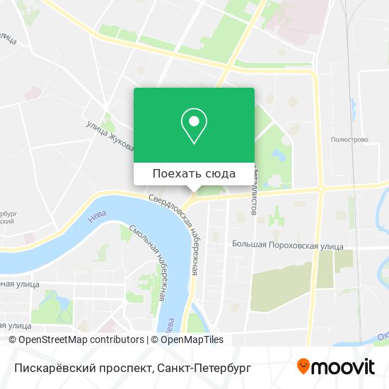 Карта Пискарёвский проспект
