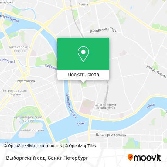 Карта Выборгский сад