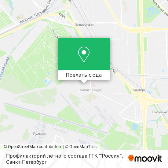 Карта Профилакторий лётного состава ГТК ""Россия""