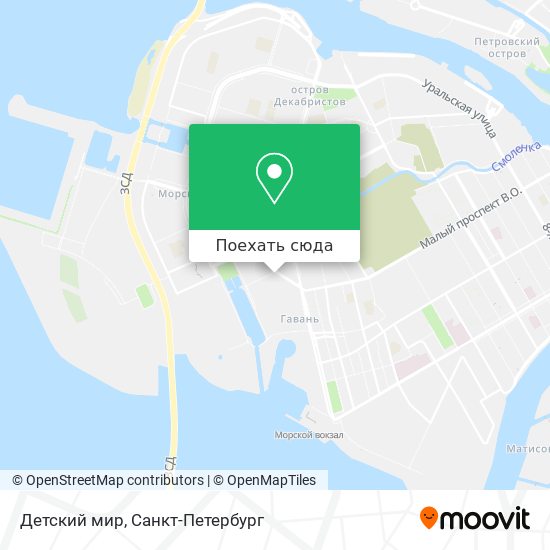 Карта Детский мир