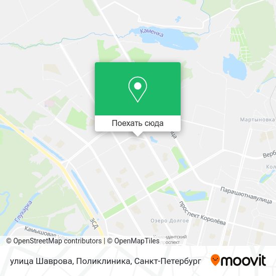 Карта улица Шаврова, Поликлиника