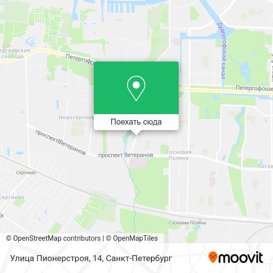 Карта Улица Пионерстроя, 14