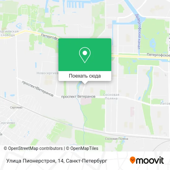 Карта Улица Пионерстроя, 14