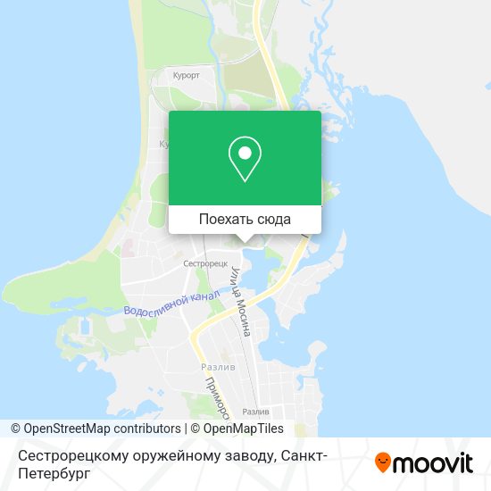 Карта Сестрорецкому оружейному заводу