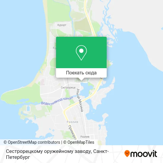 Карта Сестрорецкому оружейному заводу