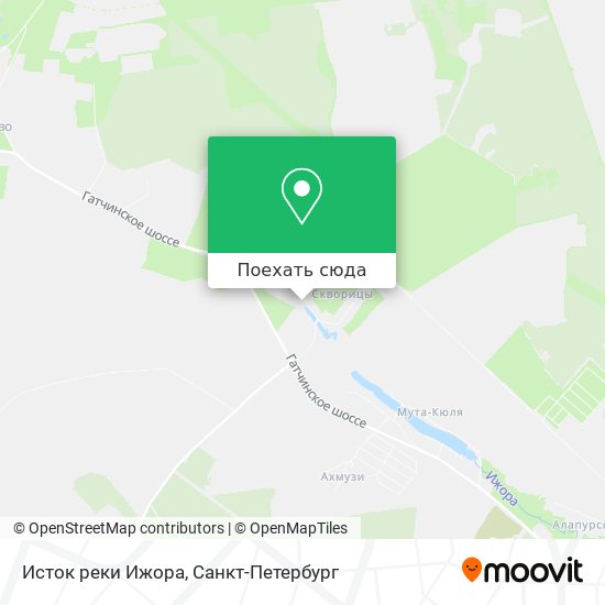 Карта Исток реки Ижора