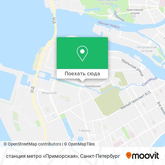 Метро приморская санкт петербург на карте