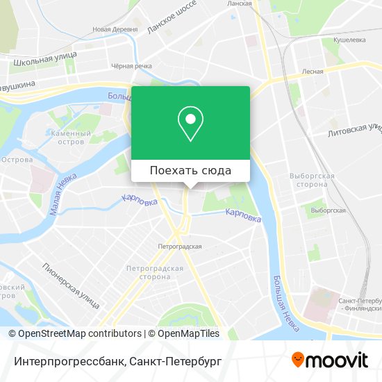 Карта Интерпрогрессбанк