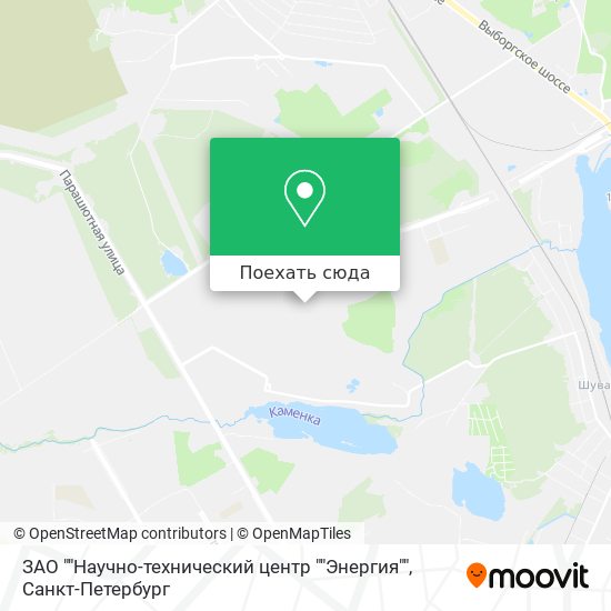 Карта ЗАО ""Научно-технический центр ""Энергия""