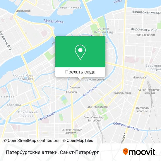 Карта Петербургские аптеки