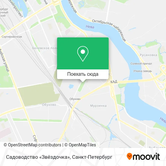 Карта Садоводство «Звёздочка»