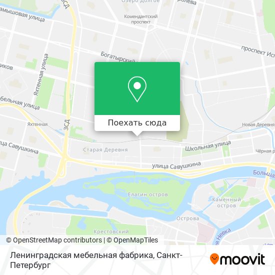 Карта Ленинградская мебельная фабрика