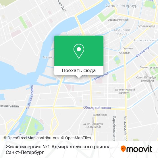 Карта Жилкомсервис №1 Адмиралтейского района