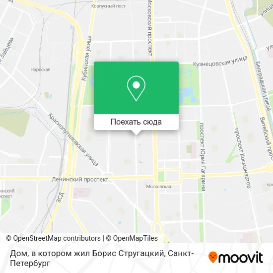 Карта Дом, в котором жил Борис Стругацкий