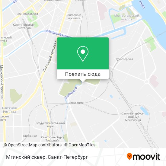 Карта Мгинский сквер