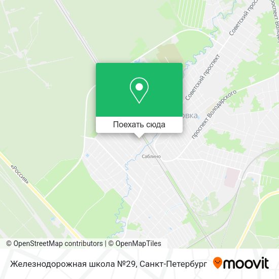 Карта Железнодорожная школа №29