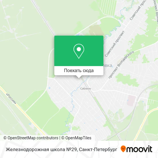 Карта Железнодорожная школа №29