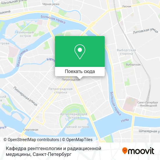 Карта Кафедра рентгенологии и радиационной медицины