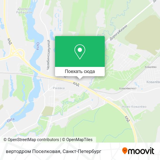 Карта вертодром Поселковая
