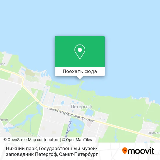 Карта Нижний парк, Государственный музей-заповедник Петергоф