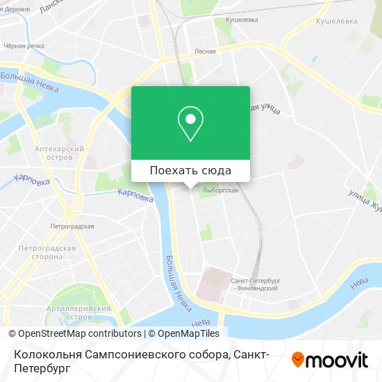 Карта Колокольня Сампсониевского собора