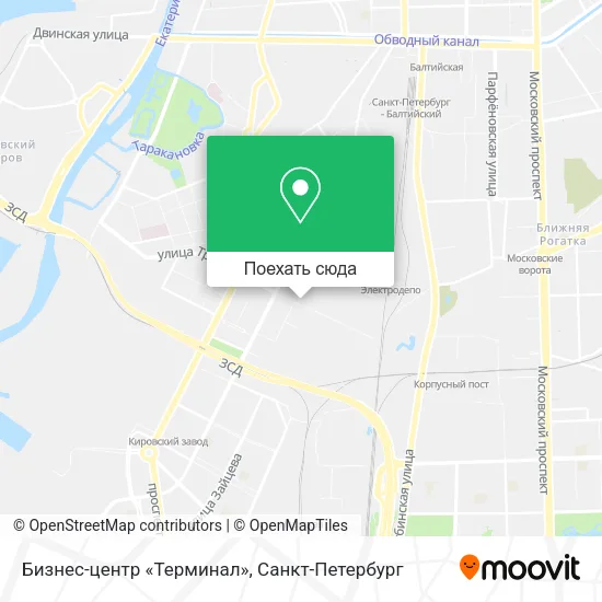 Карта Бизнес-центр «Терминал»