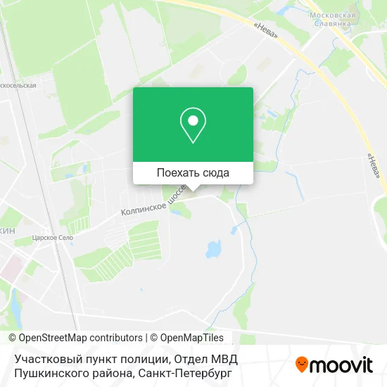 Карта Участковый пункт полиции, Отдел МВД Пушкинского района