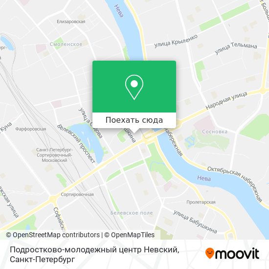Карта Подростково-молодежный центр Невский