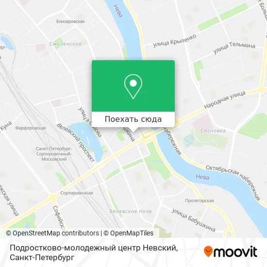 Карта Подростково-молодежный центр Невский