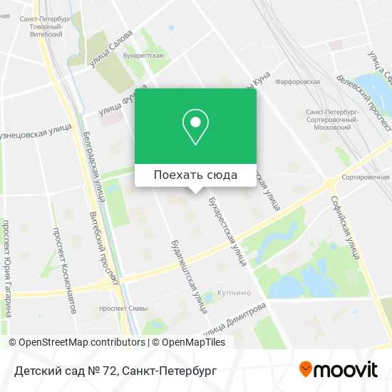 Карта Детский сад № 72