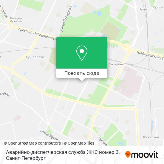 Карта Аварийно-диспетчерская служба ЖКС номер 3