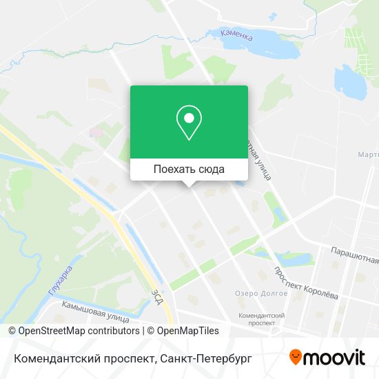 Карта Комендантский проспект