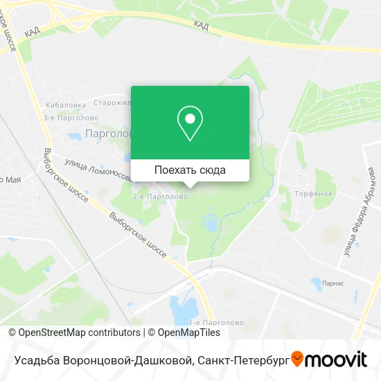 Карта Усадьба Воронцовой-Дашковой