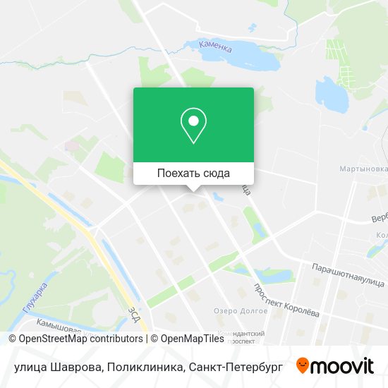Карта улица Шаврова, Поликлиника