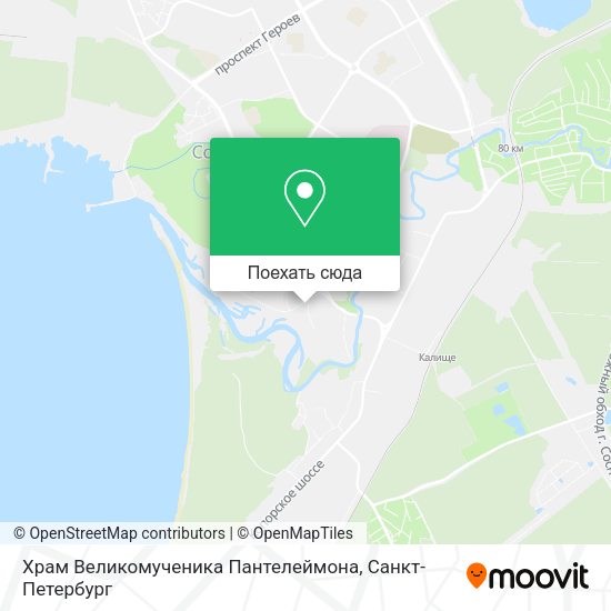 Карта Храм Великомученика Пантелеймона